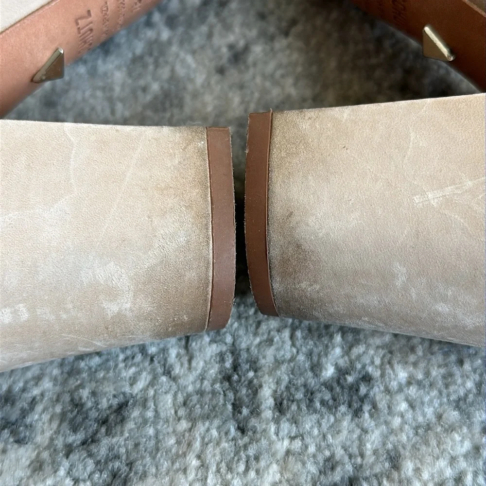 Schutz Cadey Lee Block Suede Heel Sandal - Picture 4 of 8